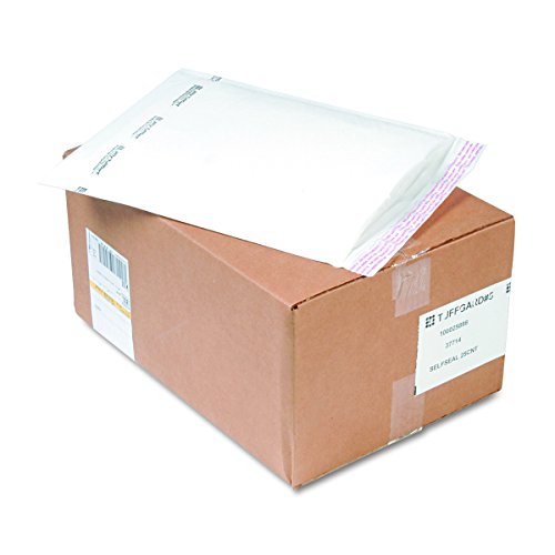 Sealed Air Jiffy TuffGard Self-Seal Cushioned Mailer,#5, Barrier Bubble Air Cell Cushion, Self-Adhesive Closure, 10.5 x 16, White, 25/CT