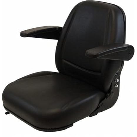 116-2943 Black Seat Fits Bobcat, New Holland, JLG, Caterpillar, Case