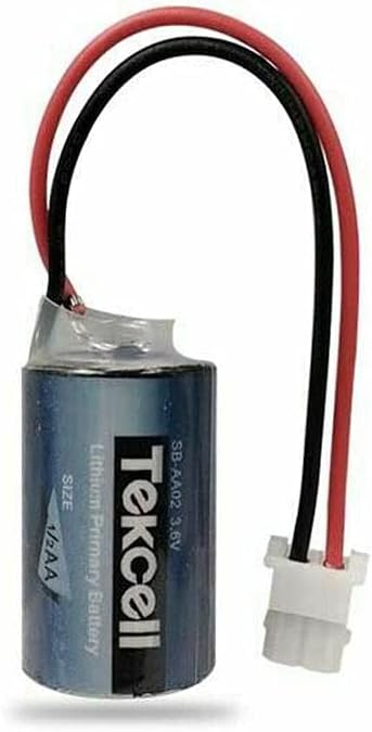 (1-Pack) SB-AA02 3.6V 1200mAh Lithium Battery with Plug Replacement LS14250 3.6V Delta SB-AA02 3.6v Battery for Tekcell PLC Lithium Battery