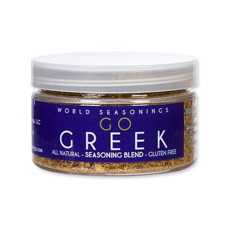 Greek Flavors - Herbs - Mediterranean Diet Cooking Spices - Salad Mix Seasoning - Pizza Seasonings - Lamb Rub Seasoning - Gluten Free Spices - Vegan Seasonings - World Seasonings GO GREEK