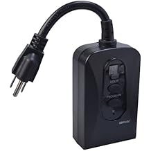 Southwire Woods Outdoor 24-Hour Digital Plug-In Block Heater Timer - 2 Grounded Outlets - Energy-Saving Outdoor Timer - Programmable Digital Timer - Weatherproof