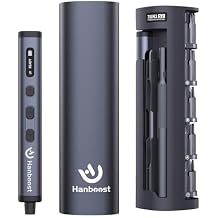 Hanboost 78-in-1 Precision Electric Screwdriver Set, 5 Torque Levels & 200 RPM, Type-C Rechargeable Mini Power Screwdriver with Pop-up Case & LED Light for PC, Phone, Laptop Repair, DIY Gift for Men.