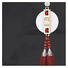 TITIZA Car Interior Good Luck Pendant Car Rearview Mirror Interior Pendant Natural Jade Everything Ruyi Car Pendant Car Accessories (Color : 3#)