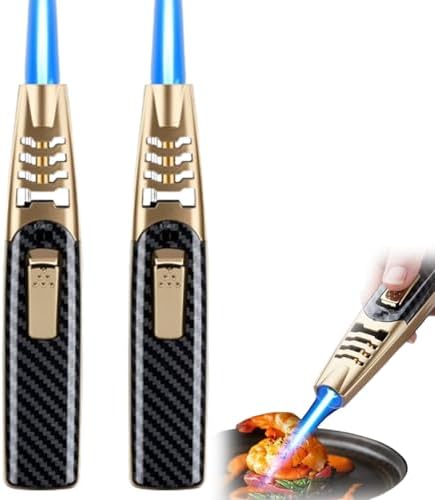 2PCS Electric Lighter, Fire Blaze Lighter, Powerful Firepower Adjustable Dual-Arc Torch Lighter (B)