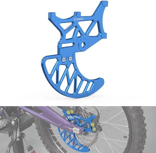 NICECNC Rear Brake Disc Guard & Dual Caliper Mounting CNC Aluminum Disc Brake Protector Compatible with Surron Light Bee XSL1E, Compatible with Segway X160X260 See Fitmnet, Blue