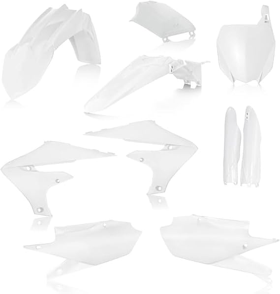 Acerbis Full Plastic Kit Compatible with Yamaha YZ250F (19-23), YZ250FX (21-24), YZ450F (18-22), YZ450FX (19-23) white