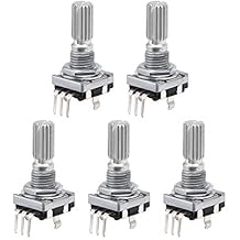 uxcell 360 Degree Rotary Encoder Code Switch Digital Potentiometer 3 Pins 20mm 5pcs