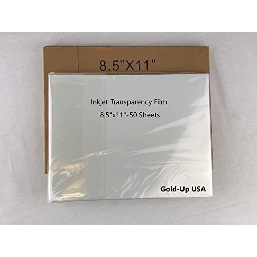 8.5 x 11 Inch Waterproof Inkjet Transparency Film for Silk Screen Printing 50 Sheets