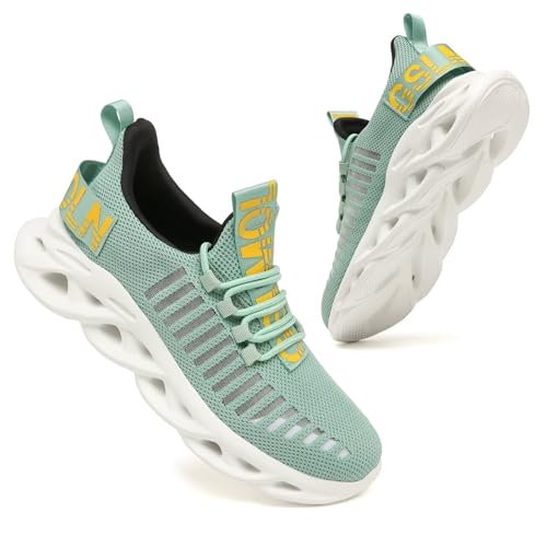 GSLMOLN Mens Casual Walking Shoes Non Slip Breathable Comfort Sneakers Work Gym Running Tennis Cross Trainer