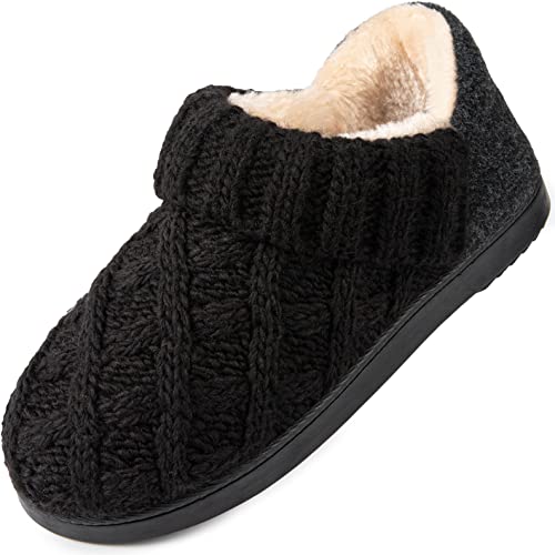 LongBay Womens Warm Bootie Slippers Winter Memory Foam House Shoes for Indoor Outdoor