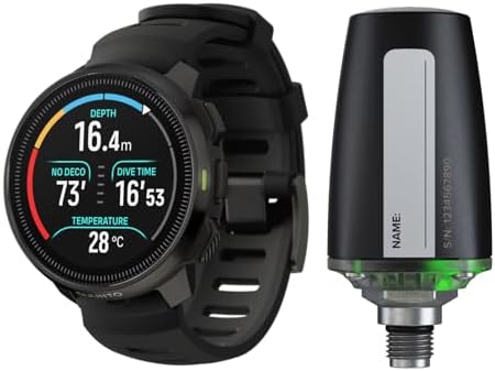SUUNTO Ocean Dive Computer, Underwater Route Tracking Black Tank POD, Wireless Tank Pressure Transmitter