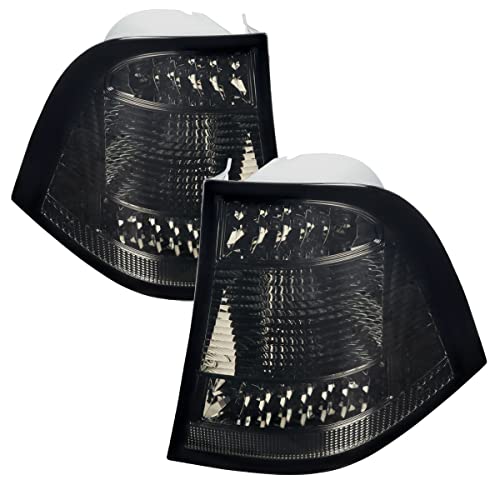 Carpartsinnovate Fits 98-05 Smoke Lens LED Tail Lights Rear Brake Lamps