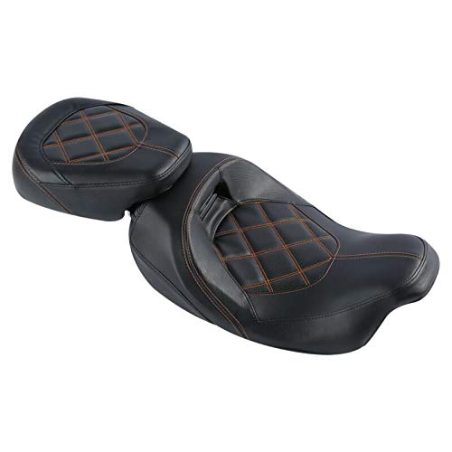TCMT Two Up Motorcycle Seat Low Profile Rider and Passenger Seat Fit For Harley 2009-2023 Road King Electra Glide Road Glide Street Glide