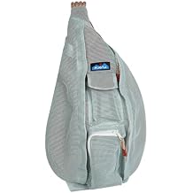 KAVU Beach Rope Bag Mesh Crossbody Sling Backpack - Cool Aqua
