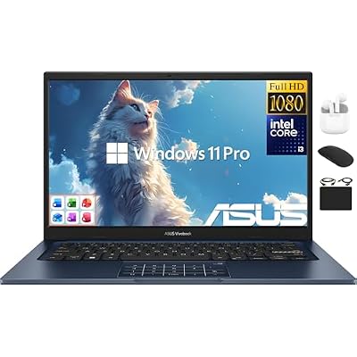 ASUS Vivobook 14 FHD Laptop 2025 Business Student, Lifetime Office 2024, 6-Core 13th Intel i3 Up to 4.5GHz, 40GB RAM & 2.5TB Storage 2TB SSD  500GB Ext, HubxcelAccessory, Win 11 Pro Copilot AI