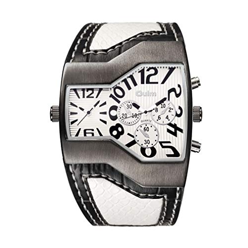 Oulm Unisex Quartz Watch with Japan-Movement Genuine Leather Band