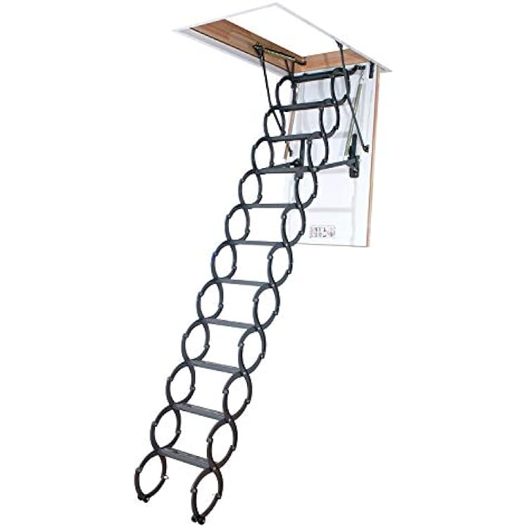 66877 LST Insulated Steel Scissor Attic Ladder for 30 x 54-Inch Rough Opening