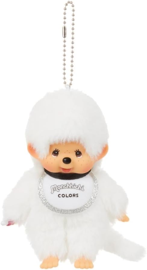 Sekiguchi Monchichi Keychain White COLORS Plush Mascot Collection
