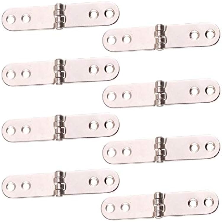 8 Pieces 180 Degree Folding Flush Hatch Hinges, Sewing Machine Tray Table Hinge Table Hinge for Multiple Folding Table Tops Computer Desk Sewing Machine