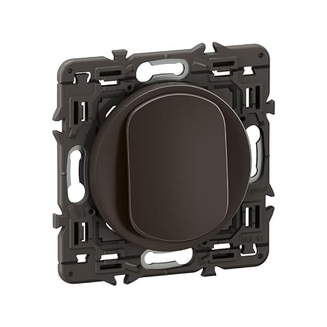 LEGRAND - Celiane Single or Two-Way Switch Large Button - 10A - Lighting Control - Ready to Install - Black