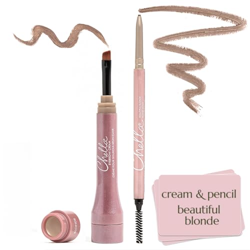 Chella Eyebrow Pencil Eyebrow Cream Combo, Blonde