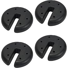 Quik Shade Set of 4 Heavy Duty Weight Plates for Securing Instant and Pop-Up Canopies and Tents,Black