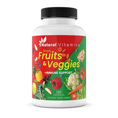 Fruits & Veggies Supplement Capsules - High-Potency Daily Wellness Blend - Packed with Essential Vitamins, Antioxidants, and Minerals - Supports Balanced Nutrition & Optimal Health Red & Green