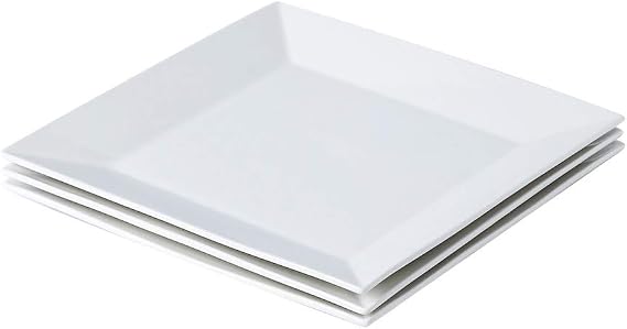 Porlien Classic Square 9.7-inch Dinner Plate Set of 3