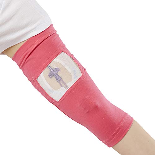 CareWear Long PICC Line Cover Ultra-Grip PICC Line Sleeve for Upper or Lower Arm with Mesh Viewing Window