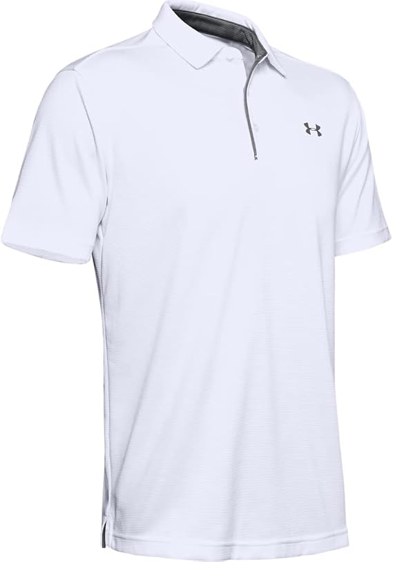 Under Armour Tech Men's Polo Shirt,White/Graphite,Large