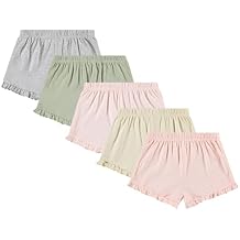 Laura Ashley Girls' 5-Pack Shorts - Soft & Stylish Essentials for Toddlers and Little Girls (12M-4Y)