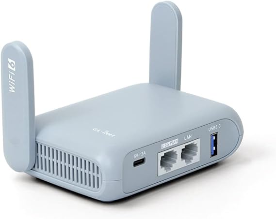 GL.iNet GL-MT3000 Beryl AX Wi-Fi 6 Travel Router, 2.5G WAN, VPN, OpenWrt