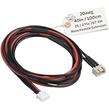 BackBayRC - 2S JST-XH Balance Extensions - 100cm 20awg (100 Strand) Wire - Flexible Silicone Insulation - 2.54mm / 0.1" Pin Spacing