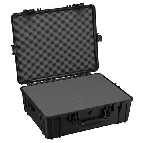 Condition 1 25 Large Waterproof Hard Case Model 839 with Foam, Portable Protective Storage Box for Travel, Hunting, Military, Tactical, Made in USA, 24.50x 19.46x8.41 Black