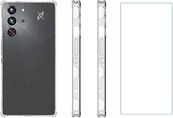 Phone Case for REDMAGIC-10-Pro, REDMAGIC-10-Pro-Plus, REDMAGIC-10S-Pro & REDMAGIC-10S-Pro-Plus with Screen Protector [Shockproof] Crystal Clear Cases, Full Body Protective Phone Case Cover