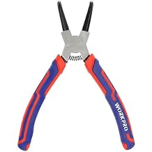 Workpro WP231153 Profesyonel Dış Segman Pensesi, 180mm, Cr-V Çelik, Eğri Uçlu, Yaylı
