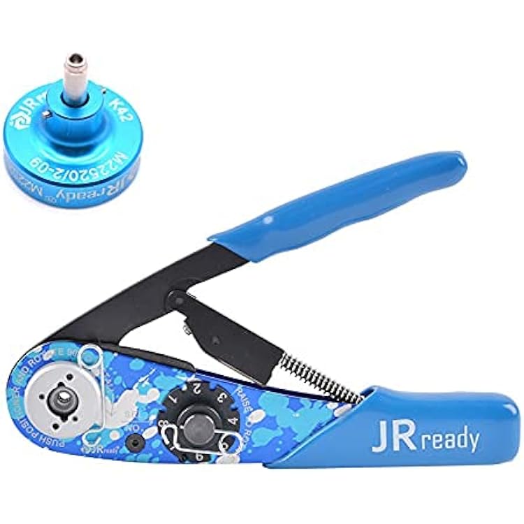 Bundle with 2 items: JRready New-AS2 Hand Crimping tool work with K42 positioner for 32 to 20 awg wire harness