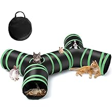 Upgraded Cat Tunnel Bone-Type, 4 Way Collapsible Cat Playhouse Pet Play Tunnel Tube with Storage Bag for Cats, Puppy, Rabbits, Ferret, Guinea Pig, Indoor and Outdoor Use