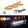 4pcs Smoked Lens White LED Grille Lights Compatible with 2014-2019 Toyota 4Runner TRD Pro Grille SR5 TRD Off-Road Limited TRO Pro
