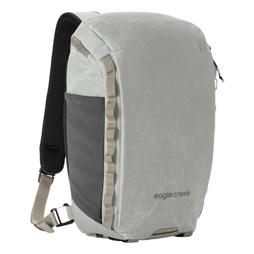 eagle creek Explore Sling Pack - Compact Crossbody Sling Bag With Cushioned Back Panel, Reinforced Side Grab Handle & Stretchy Mesh Side Pockets - Travel Accessories - Storm Grey