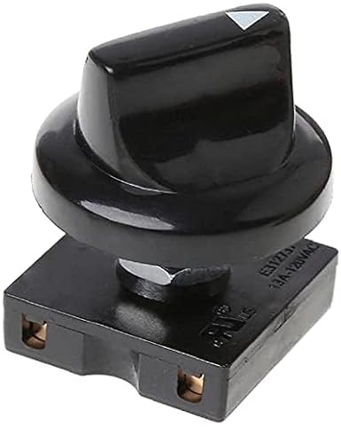 Black Fan Rotary Switch 4 Position 3 Speed Selector Switch Governor with Button Fan Speed Governor Isolator Switch and Professional Ceiling Fan Wall Controls Heater Speed Selector Accessories