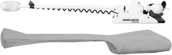 Oceansouth Trolling Motor Cover for Minn Kota Riptide Terrova Marine-Grade AtlasXPRO PVC Fits 54" to 100" Shaft Lengths 5 Sizes & 3 Colors (Gray, 72" Leg)