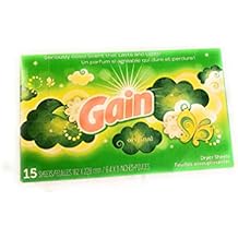 Gain Dryer Sheets 15 Count Box Original Scent Great for travel!