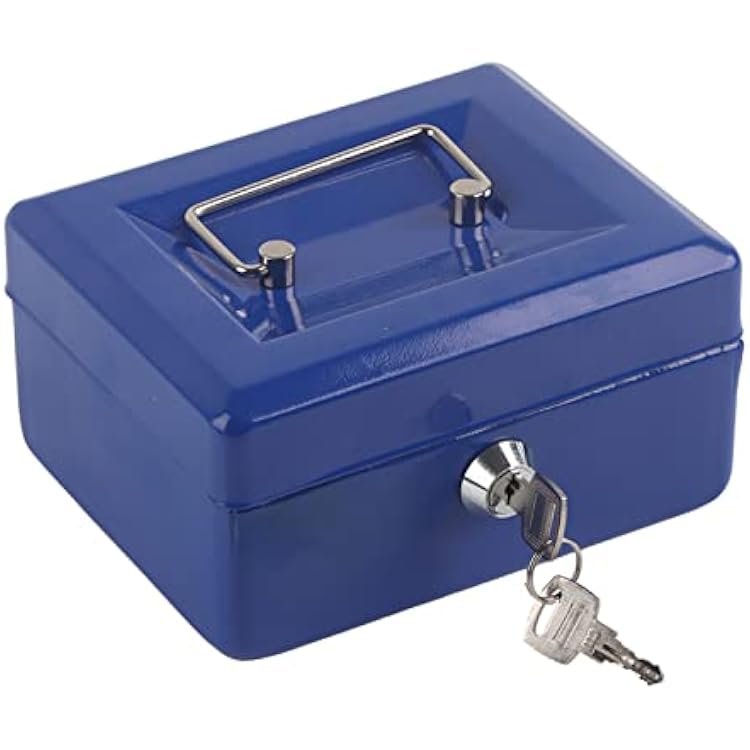 Security Cash Box with Lock, Pink Fireproof Money Storage Box, 6 Slots, Portable Design with Key Lock and Carrying Handle for Personal Items