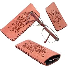 Toferner Elegant handcrafted leather eyeglass case made from genuine cowhide