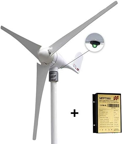 Marsrock Wind Turbine Kit 400W 24V - 3 Blade Wind Generator, Charge Controller, Marine, RV, Home Use
