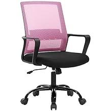 Home Office Mesh Desk Chair with Wheels - Comfortable Computer Task Chair for Adults with Lumbar Support Armrest, Ideal for Home Office, Work, or Study