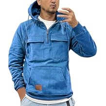 Sweatshirts for Men Fall Fashion 2025 Stand Collar Button Up Pullover Sweatshirts Sweater Shirts with Elbow Patches