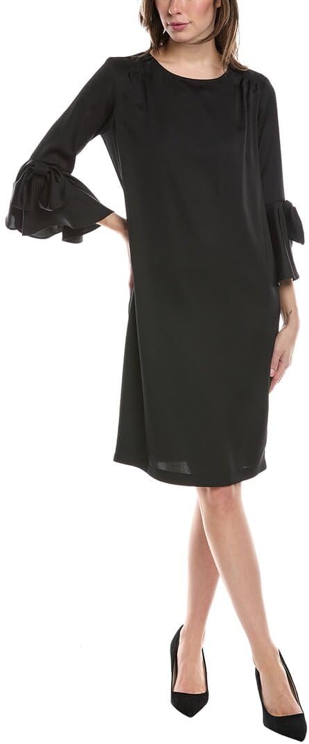 Joseph Ribkoff Women's Satin Ruffle Sleeve Straight Dress