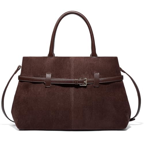 Trendy Solid Color Belt Handbag Soft Suede Autumn Winter Shoulder Bags Outside Cross Body Bag for Women 2025